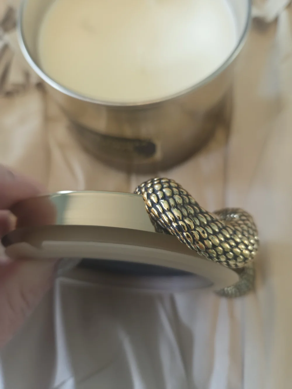 Limited Edition Gold Snake Candle/Lid By Bath And Bodyworks, NEW